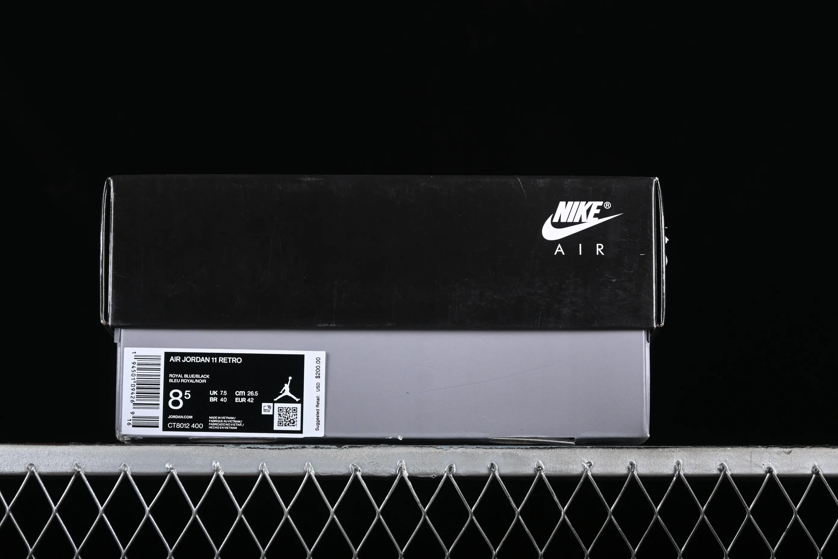 All categories Air Jordan Jordan series basketball shoes Air Jordan 11 Air Jordan 11 Retro AJ11 Joe 11 black and blue high-top basketball shoes CT8012-400